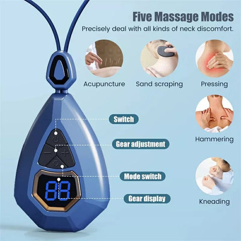 This smart neck massager has five massage