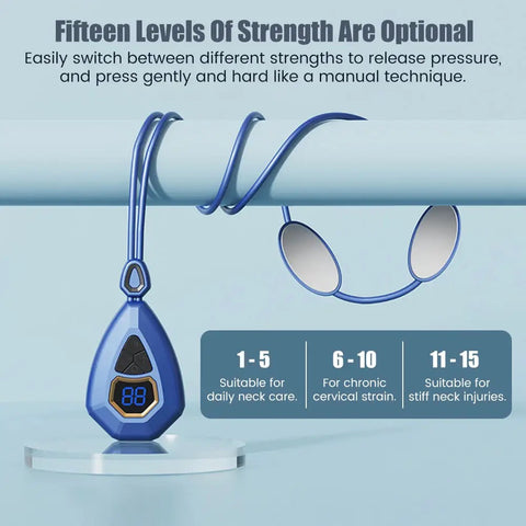 This smart neck massager has five massage